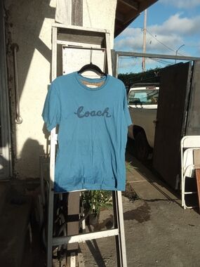 Coach Blue Graphic Logo Tee